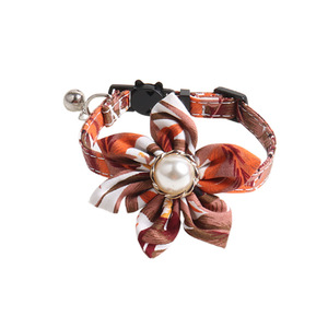 Collar de gato personalizado con campana, perla, sol, flor, desmontable, de lujo, nuevo - Product Image 5