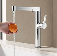 Robinet de lavabo multifonction moderne avec douchette extractible, cascade, affichage LED, eau chaude et froide, pour salle de bain et cuisine