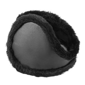 Orejeras de felpa negras para invierno, cálidas y resistentes al viento, para hombres y mujeres, para ciclismo y uso al aire libre - Product Image 2