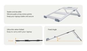 Support ergonomique pour ordinateur portable en aluminium à angle fixe MK872 Nouveau produit compatible avec tous les ordinateurs portables - Product Image 5