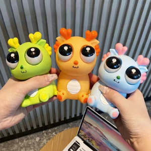 Juguete de Peluche Dragón Pequeño, Juguete Antiestrés Creativo con Ojos Saltones, Material de Goma TPR, Juguete Blandito para Aliviar la Ansiedad para Niños y Adultos - Product Image 2