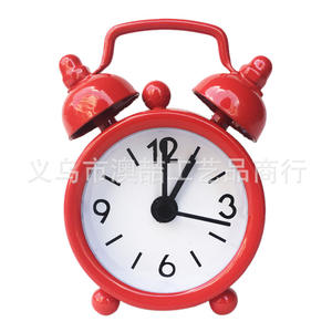 Reloj Despertador Metálico Mini Portátil al por Mayor, Decoración de Escritorio para Estudiantes y Niños, Regalo Electrónico Digital y Analógico - Product Image 2