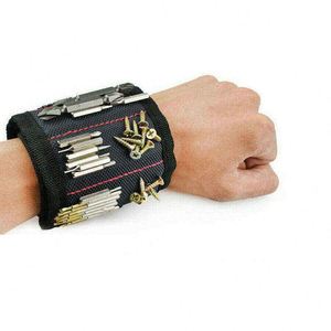 Bracelet magnétique portable pour outils, fixation d'objets, vente en gros, 100% nylon, sac de poignet magnétique pour outils - Product Image 1