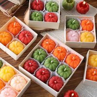 Realistische Mini-Kürbisförmige Duftkerzen Geschenkbox Neuartige Wohndekor-Ornamente Party-Gastgeschenke Duftkerzen Großhandel