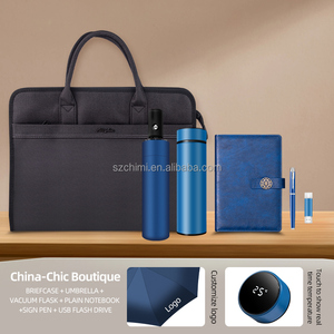 고급 판촉 서류가방 + 우산 + 진공 플라스크 + 노트북 + 펜 + USB 비즈니스맨 선물 세트 - Product Image 2