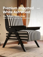Fauteuil en bois et tissu de luxe moderne pour la maison, le salon, la salle à manger, l'extérieur, la villa