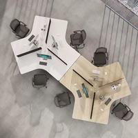 Nouveau mobilier de bureau personnalisable, table de travail créative pour le personnel, poste de travail modulaire pour employés, bureau en L à 120 degrés, simple et moderne