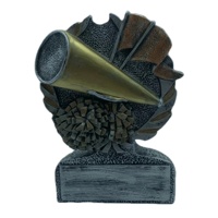 Dernier trophée de pom-pom girl personnalisé en résine 3D en récompense (pom-pom girl)