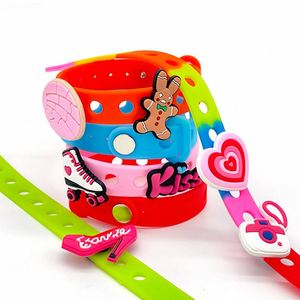 Popular Premium Custom Silicone Wristband Bracelet Factory Price <b>Shoe</b> Decorations Fashion Accessory Party Decorations Silk - Product Image 4