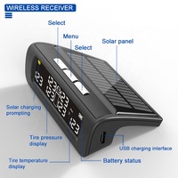 Système de contrôle tpms sans fil de pression des pneus, livraison gratuite, à énergie solaire, avec 6 capteurs extérieurs pour 6 à 7 roues, pour camions, remorque, caravane, camping-car