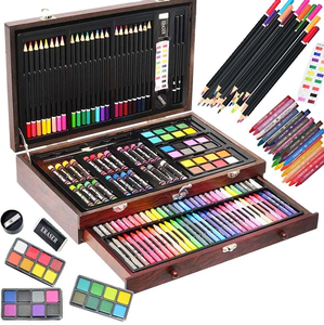 Juego <span class=keywords><strong>de</strong></span> Dibujo y Pintura Profesional <span class=keywords><strong>de</strong></span> Lujo en Caja <span class=keywords><strong>de</strong></span> Madera <span class=keywords><strong>de</strong></span> 143 Piezas <span class=keywords><strong>para</strong></span> Niños, Venta al Por Mayor - Product Image 1