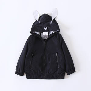 Vêtements pas chers en ligne, veste coupe-vent décontractée à motif animal pour enfants, prix bas, fabrication de vestes avec oreilles de lapin - Product Image 3