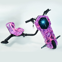 Triciclo Eléctrico de Drifting con Motor, Diseño Novedoso 2022, Telescópico con Bluetooth, Coche de Juguete Montable para Niños, Coche de Derrapes Eléctrico Infantil