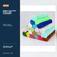 Pembersih Pipa Bulu Halus Pabrik Langsung 30cm Batang Chenille Kawat Bulu Grosir Massal OEM Kemasan Kustom Perlengkapan Kerajinan DIY