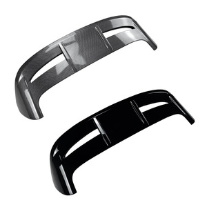 Ford Fiesta <b>Rear</b> <b>Spoiler</b> Wing Shaped ABS Piano Black Carbon Fiber Texture Trunk Lip <b>Spoiler</b> - Product Image 5