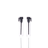 Botol Sampel Parfum Mini Kaca Transparan Grosir 0.5ml 1ml 1.5ml 2ml 3ml 5ml untuk Minyak Atsiri dengan Penutup Plastik