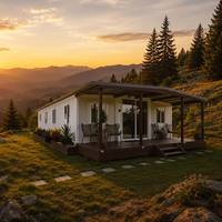 Casa Prefabricada con Estructura de Acero, Diseño Modular Moderno, Fácil de Montar, Ideal para Resorts, Casas de Huéspedes y Oficinas en el Patio Trasero