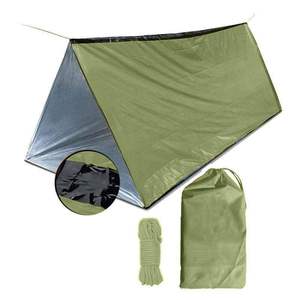 Tenda da Pesca Isolata <span class=keywords><strong>in</strong></span> Alluminio PE Verde - Tenda di Emergenza OEM Firstime per Sopravvivenza all'Aperto e Gite di Pesca - Product Image 1