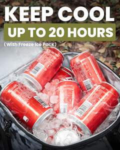 Sac à dos isotherme étanche <span class=keywords><strong>21L</strong></span> 2 compartiments isolés sac isotherme portable pour camping plage voyage déjeuner boisson glace - Product Image 2