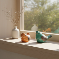 Produit pour animaux de compagnie très vendu 2026 Décoration intérieure Bureau Salon Figurine d'animal Artisanat en céramique Décoration d'oiseau en céramique