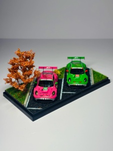 Vitrina de exhibición de escena de estacionamiento 1/64, base de microdiorama para modelos de coches a escala MiniGT <span class=keywords><strong>Hot</strong></span> <span class=keywords><strong>Wheels</strong></span>, caja de almacenamiento, adorno decorativo de escritorio - Product Image 2