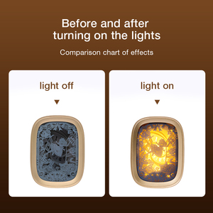 Lámpara Nocturna <span class=keywords><strong>de</strong></span> <span class=keywords><strong>Papel</strong></span> Tallado 3D Personalizada con Música, Diseños <span class=keywords><strong>de</strong></span> Cruz y Ángel, Regalos Creativos LED para Decoración del Hogar/Mesa - Product Image 5