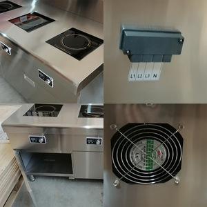 Équipement de cuisine pour restaurant commercial, cuisinière à induction électrique à 3 brûleurs, corps entièrement en acier inoxydable, cuisinière à induction - Product Image 6
