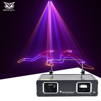 2 Têtes RGB Animation dj Disco Laser Lights pour Night Club Stage Lamp Party Christmas Decoration