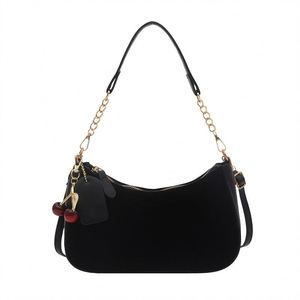 Bolso bandolera femenino estilo retro con asa única, cierre de cremallera y forro de poliéster. - Product Image 6