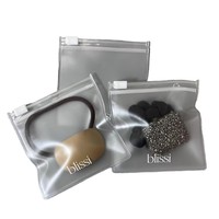 Sac de rangement pour petits bijoux, montres et colliers, réutilisable, transparent givré, imperméable, imprimé en héliogravure, avec fermeture éclair coulissante, taille personnalisable