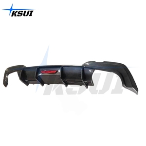 For BMW G20 <strong>3</strong> Series TK Style Rear Bumper <strong>Diffuser</strong> Lip Dry Carbon Fiber Rear <strong>Diffuser</strong> With Led - Product Image 2