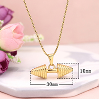 Vente en gros de luxe en acier inoxydable Anchor Fitness Pendentif Collier Hip Hop Bijoux