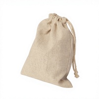 Pochette à bijoux en lin naturel biodégradable et réutilisable avec cordon de serrage, petit sac d'emballage en gros pour grains de café et herbes