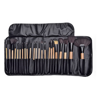 Set kuas rias wajah profesional, kuas kosmetik profesional, kuas alis bubuk Foundation Shadow, alat rias dengan tas hadiah 24 buah/set