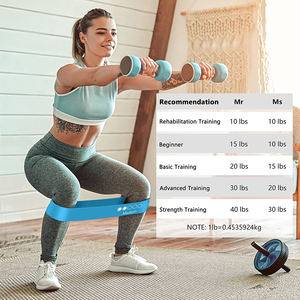 Bandas de ejercicio de bucle de resistencia con guía de instrucciones y bolsa de transporte (juego de 5) gimnasio en casa Yoga Fitness Accesorios - Product Image 4