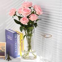 Vase en verre minimaliste de style européen, transparent, pour culture hydroponique, décoration de table pour salon et mariage