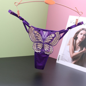 2025 nuevo diseño transpirable cuidado de la piel una pieza ajuste cinturón transparente cintura baja bordado Sexy Lady <span class=keywords><strong>String</strong></span> Panty - Product Image 4