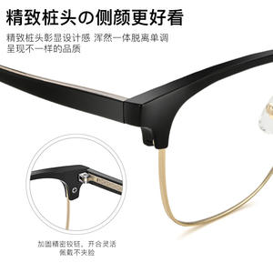 Montures de lunettes rectangulaires Tianyu 19613, monture intégrale, anti-lumière bleue, anti-buée, pour adultes, unisexe, style professionnel - Product Image 2