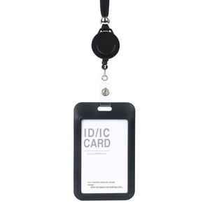 Porte-badge rétractable avec cordon – Étui vertical pour cartes d'employé, d'étudiant, de campus, de transport et de repas - Product Image 4