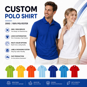 Logo personnalisé tricoté pour chemise homme 200G 100% polyester séchage rapide respirant service ODM OEM manches courtes couleur unie vêtements décontractés - Product Image 1