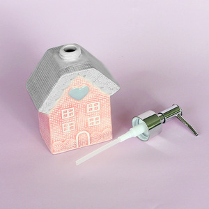 Creative pink ceramic hand sanitizer <b>bottle</b> <b>bathroom</b> toiletriesinsWind decoration furnishings - Product Image 3