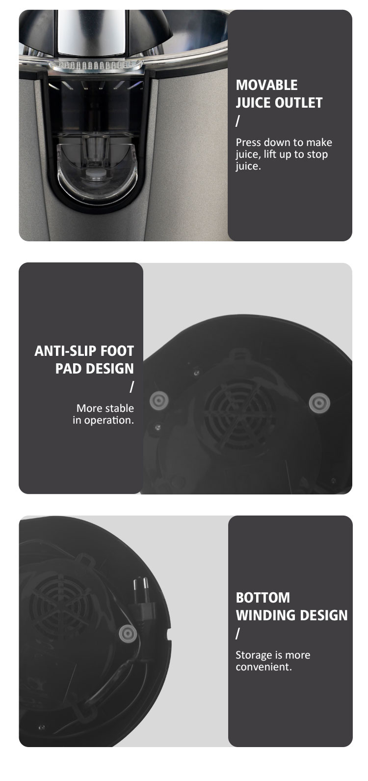 2022 New design high quality voltage machine kitchen appliances high power copper motor citrus juice extractor