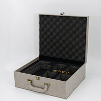 Personnalisé Luxe Mdf Artisanat Emballé Boîte Souvenir Souvenir Boîte Cadeau Coffre Tasse Montre Bijoux Souvenir En Cuir Velours Tasse À Thé Boîte Cadeau