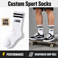 Chaussettes en coton respirantes et douces, chaussettes de sport, logo personnalisé, faible MOQ, marque privée, chaussettes personnalisées en gros