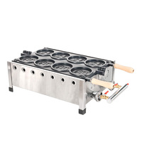 Nouvelle Machine à Gaufres Commerciale à Gaz Guangdong, Crêpière Circulaire, Machine à Sandwichs et Fromages, Haute Efficacité 304