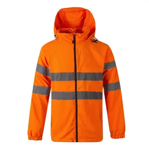 China's Supplier EN ISO 20471 Men's Hi Vis Pro Waterproof Reflective Packaway Work Jacket