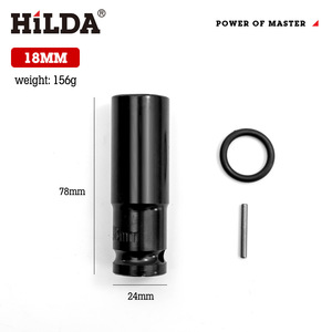 希尔达汽车修理包1/2英寸方头驱动电动扳手深冲击套筒套装手提钻六角套筒钻头16-24毫米 - Product Image 3