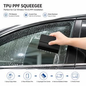 Outil d'installation <span class=keywords><strong>de</strong></span> film <span class=keywords><strong>de</strong></span> protection <span class=keywords><strong>de</strong></span> peinture PPF, raclette en caoutchouc pour l'élimination des bulles <span class=keywords><strong>de</strong></span> film vinyle, fabrication OEM - Product Image 5