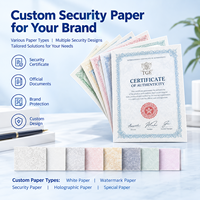Impression personnalisée de certificats de sécurité sur papier multicouche avec hologramme de sécurité et filigrane, certificat d'authenticité OEM