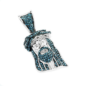 Pendentif en argent 925 personnalisé, bijoux Hip Hop, pendentif visage pour homme, pendentif Moissanite VVS Bling, bijoux religieux 3D, bijoux fins - Product Image 2